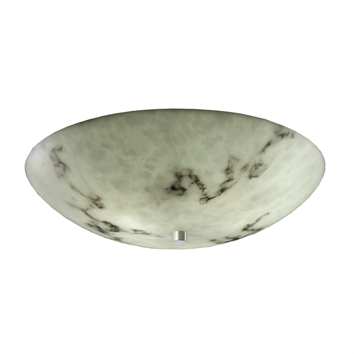 Justice Design Group FAL-9672-35-CROM 24" Semi-Flush Bowl W/ GU24-LED Lamping in Polished Chrome