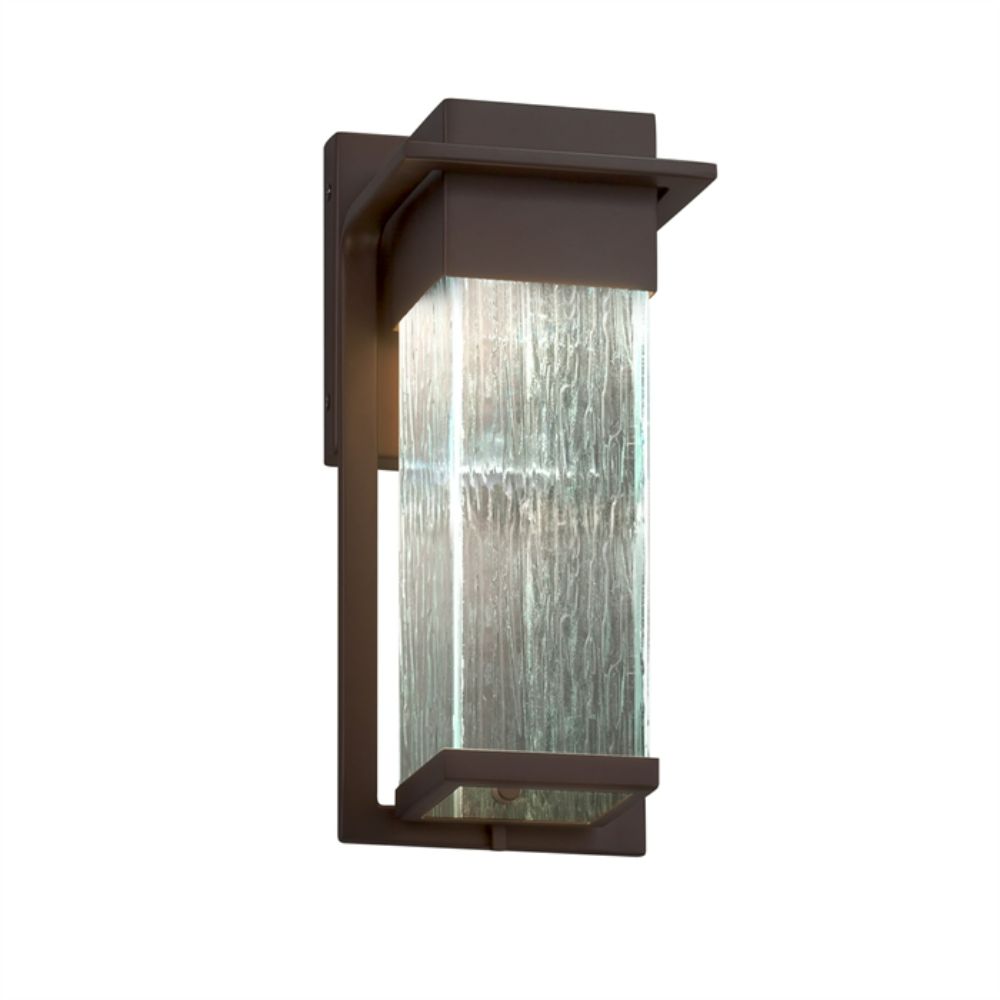 Justice Design Group FSN-7541W-RAIN-NCKL Pacific Small Outdoor LED Wall Sconce in Brushed Nickel
