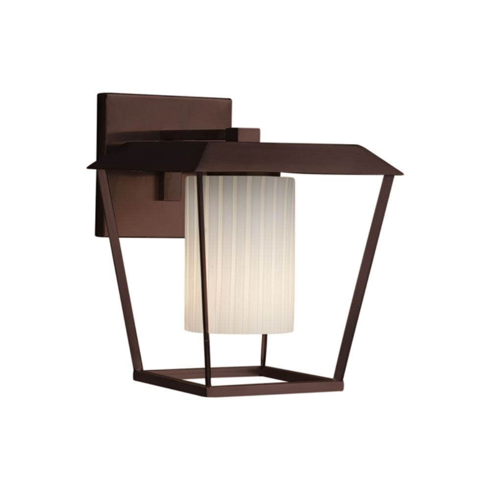 Justice Design Group FSN-7554W-10-RBON-NCKL Patina Large 1-Light Outdoor Wall Sconce in Brushed Nickel