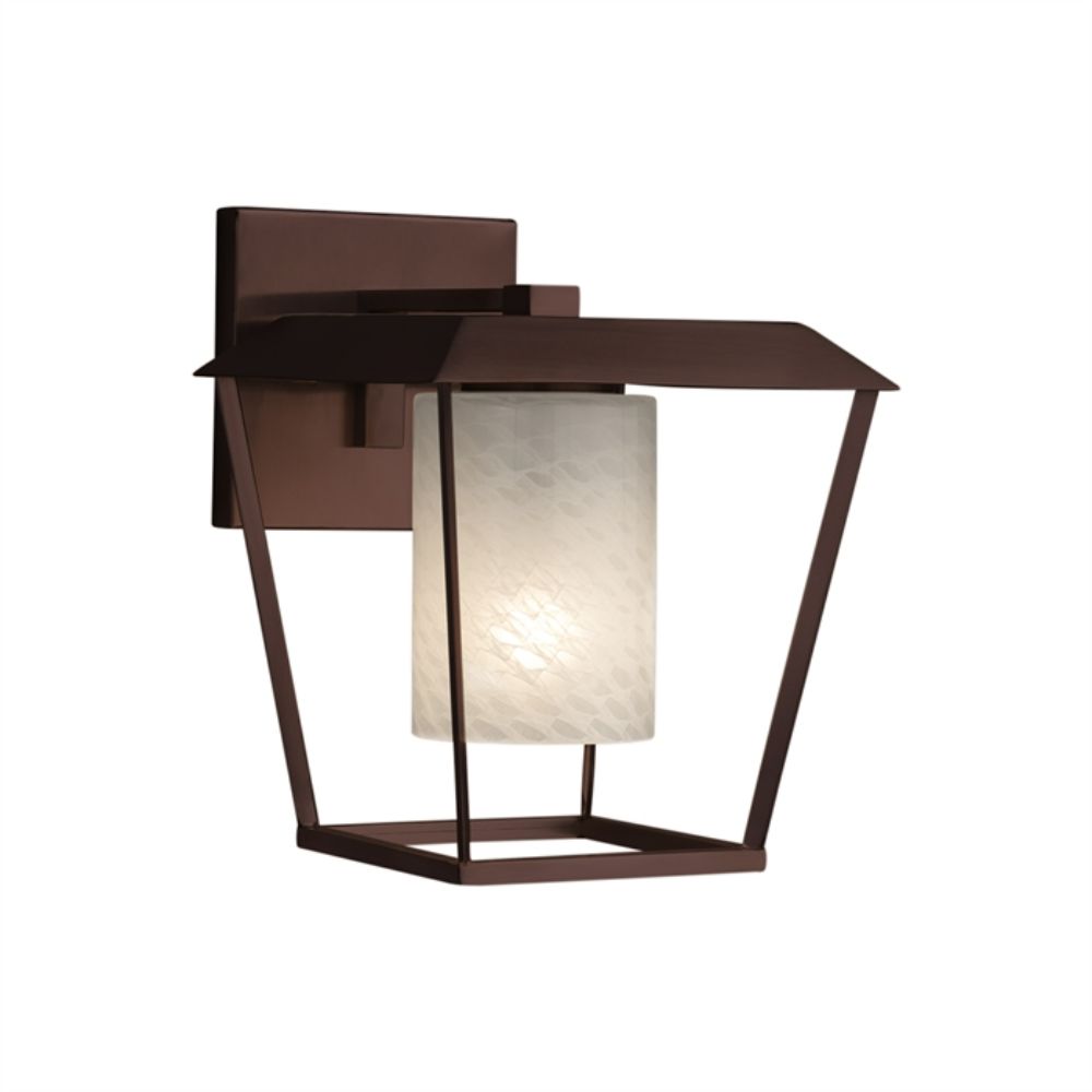 Justice Design Group FSN-7554W-10-WEVE-NCKL Patina Large 1-Light Outdoor Wall Sconce in Brushed Nickel