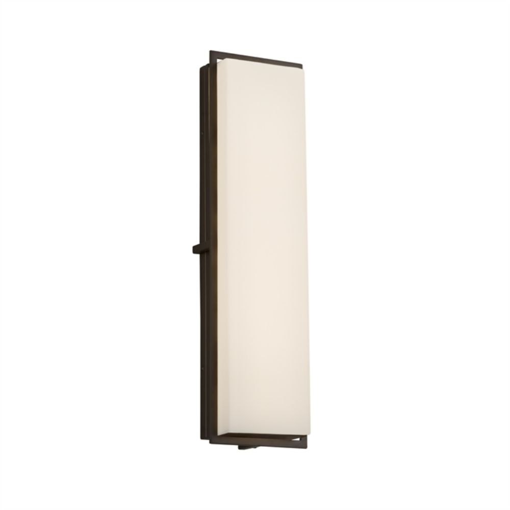 Justice Design Group FSN-7565W-OPAL-DBRZ Avalon 24" ADA Outdoor/Indoor LED Wall Sconce in Dark Bronze