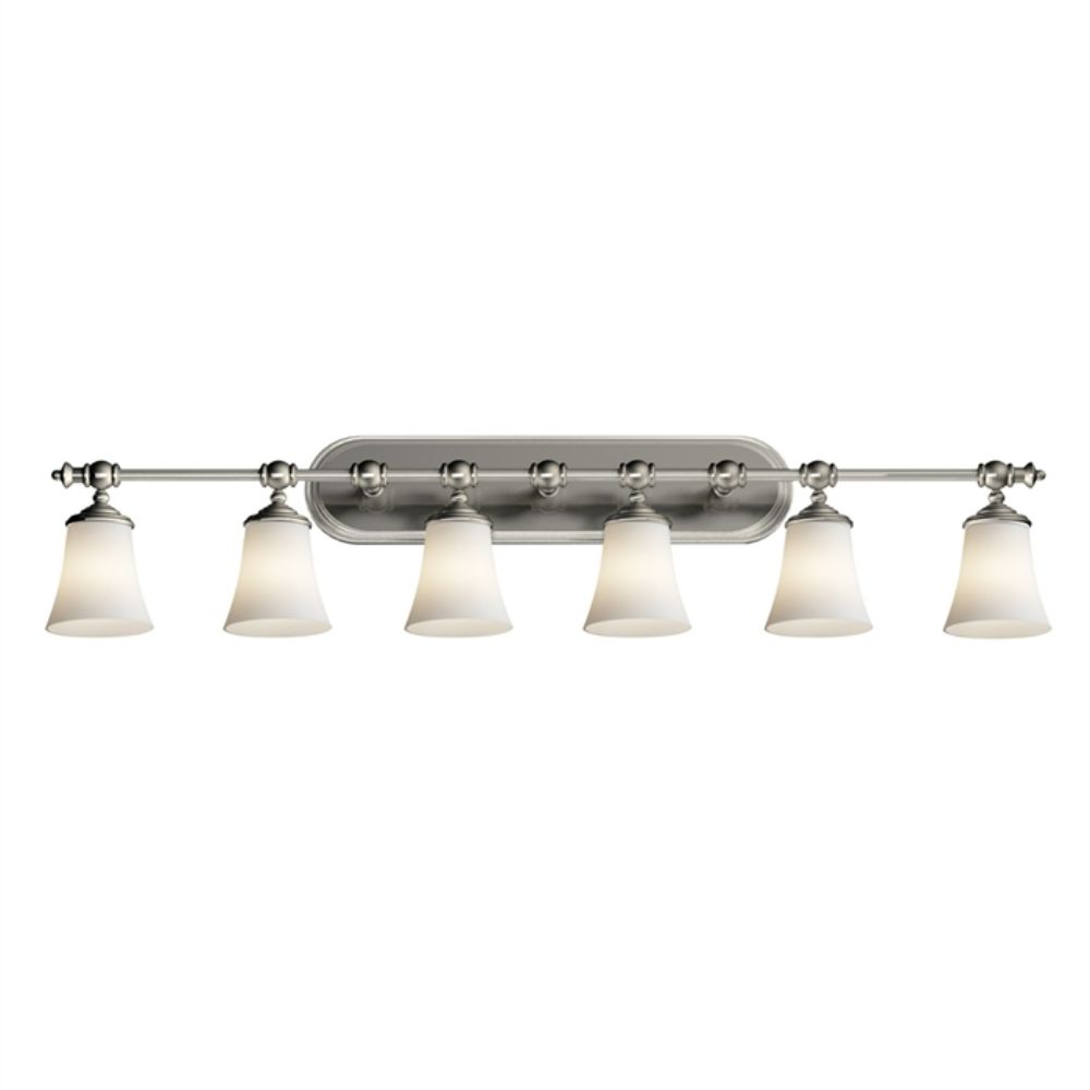 Justice Design Group FSN-8526-20-OPAL-NCKL-LED6-4200 Tradition 6-Light Bath Bar - LED in Brushed Nickel