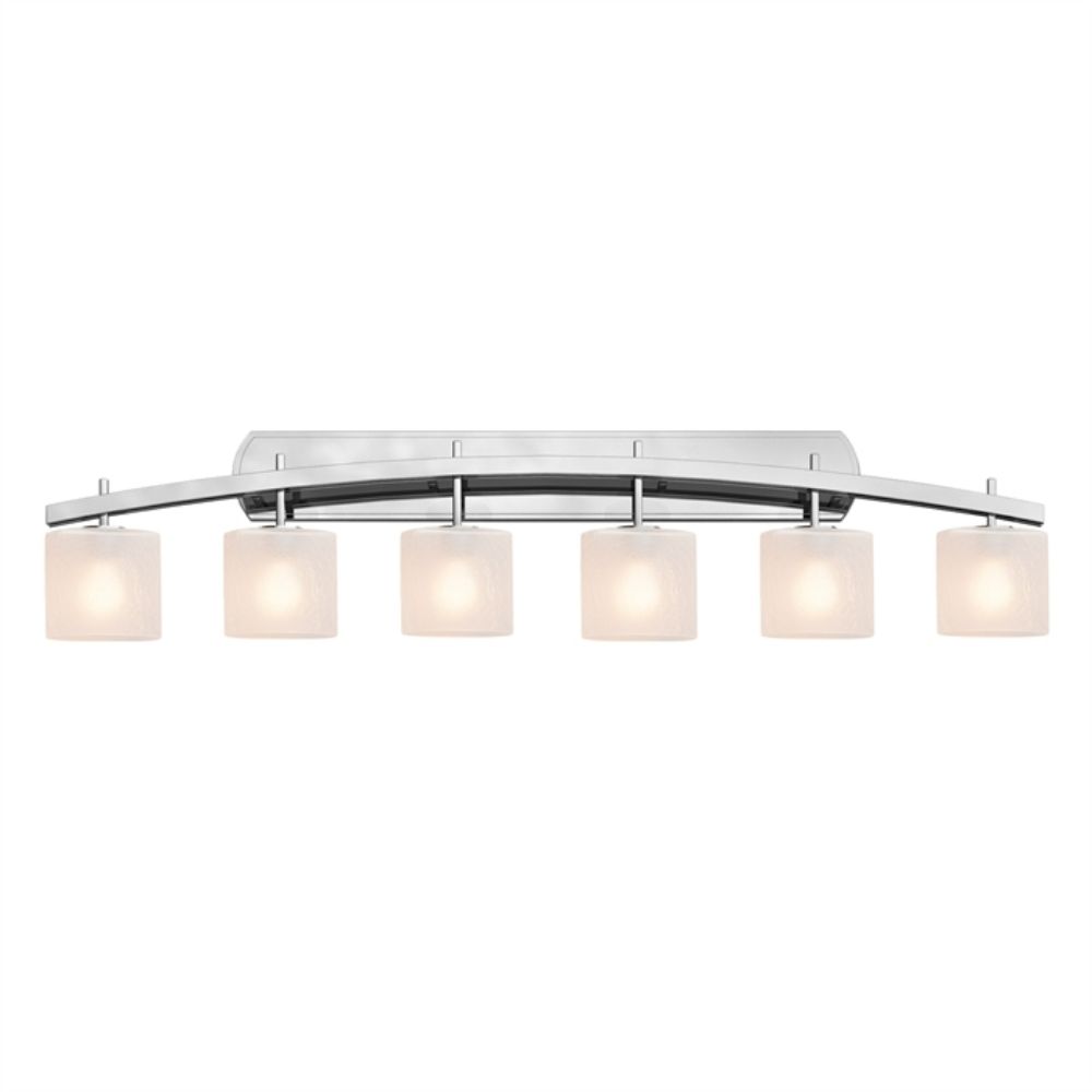 Justice Design Group FSN-8596-30-FRCR-CROM-LED6-4200 Archway 6-Light LED Bath Bar in Polished Chrome
