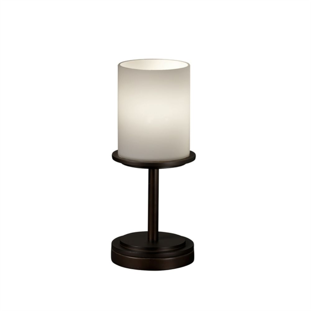 Justice Design Group FSN-8798-10-OPAL-MBLK Dakota 1-Light Table Lamp (Short) in Matte Black