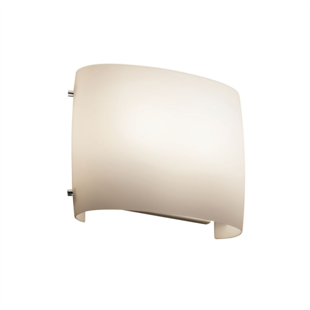 Justice Design Group FSN-8855-OPAL-NCKL ADA Wide Oval Wall Sconce in Brushed Nickel