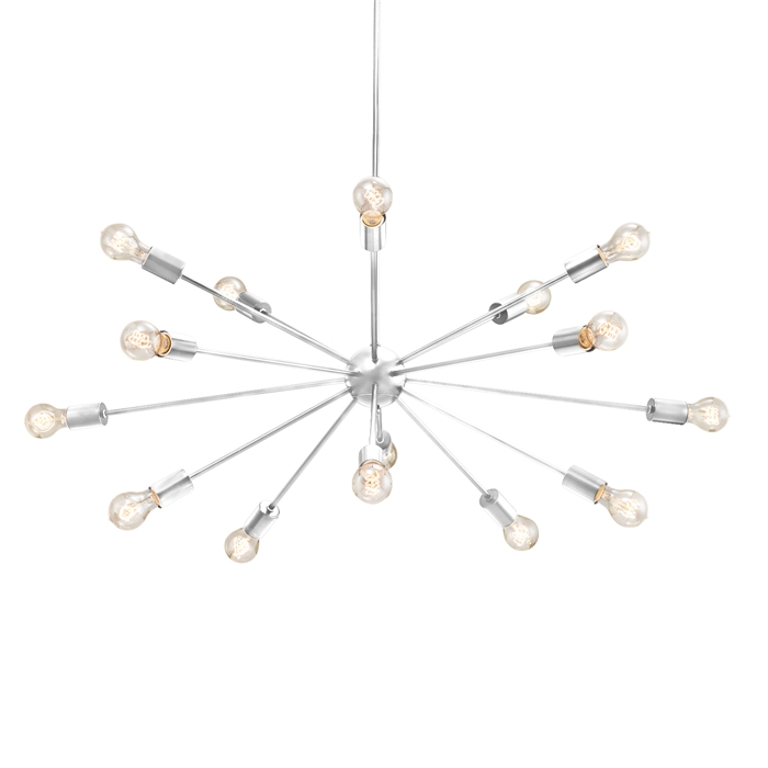 Justice Design Group NSH-8027-CROM Axion Large 15-Light Chandelier in Polished Chrome