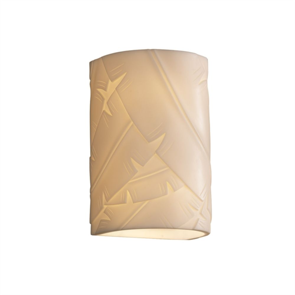 Justice Design Group PNA-0945W-BANL-LED1-1000 Small Cylinder - Open Top & Bottom - Outdoor - LED in Faux Porcelain Resin