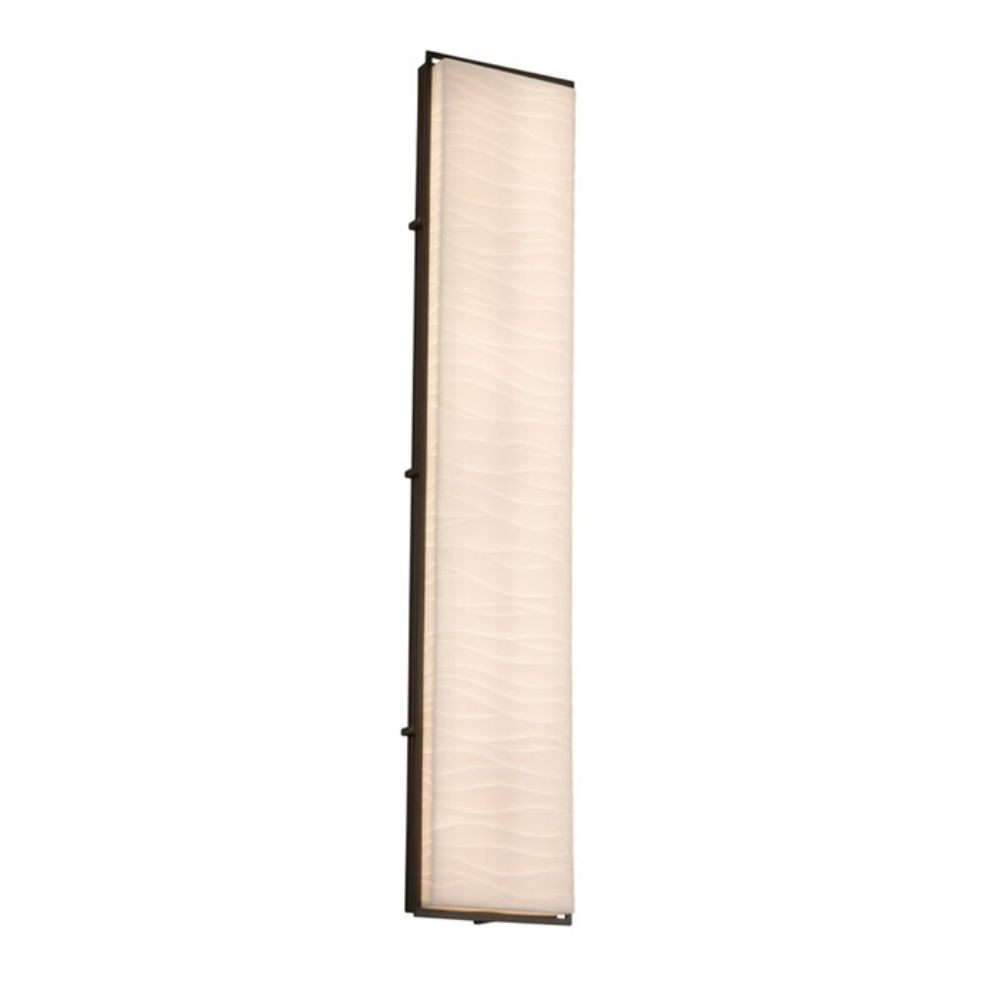 Justice Design Group PNA-7568W-WAVE-DBRZ Avalon 60" ADA Outdoor/Indoor LED Wall Sconce in Dark Bronze