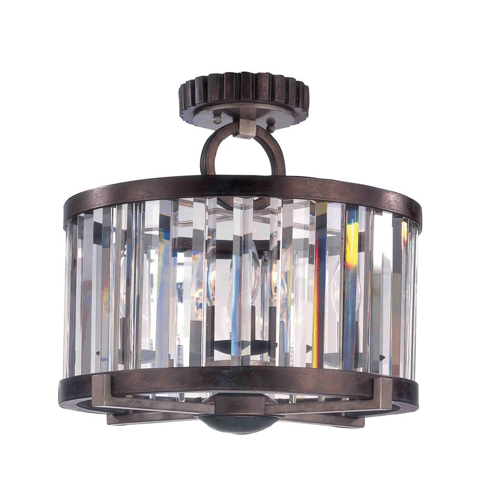 Kalco 2546GB Foster 16 in. Semi Flush With Cut Crystal Shade