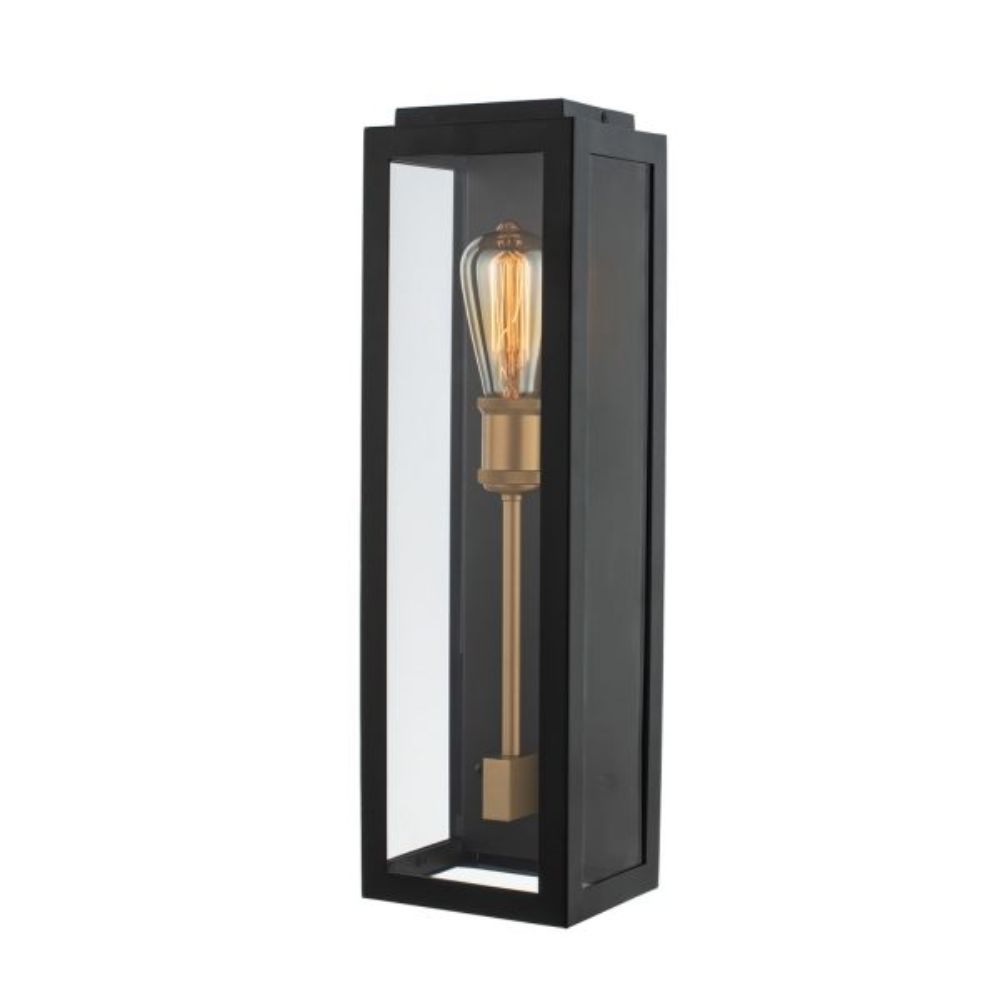 Kalco 405520BSG Ashland Small Wall Sconce in Matte Black w Sanded Gold