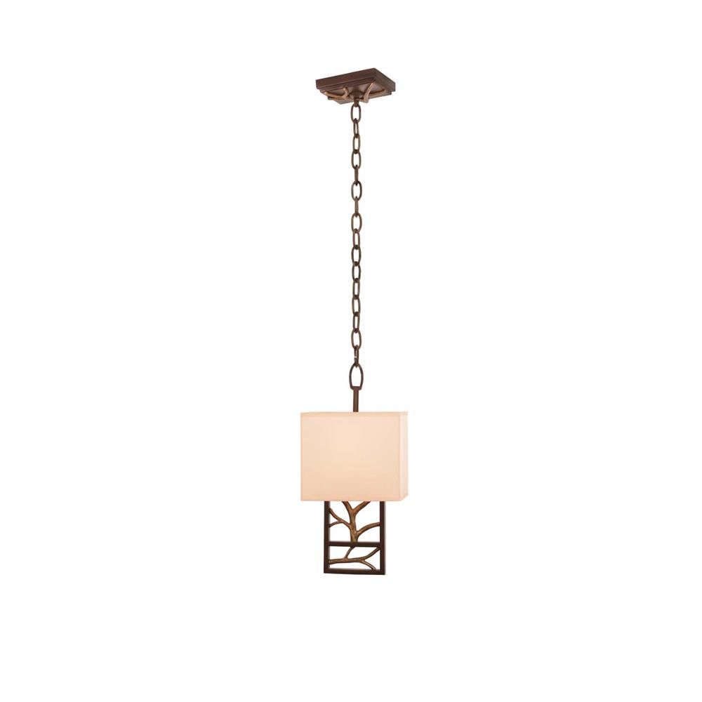 Kalco 504150BZG 1 Light Mini Pendant in Antique Bronze With Anqitue Gold