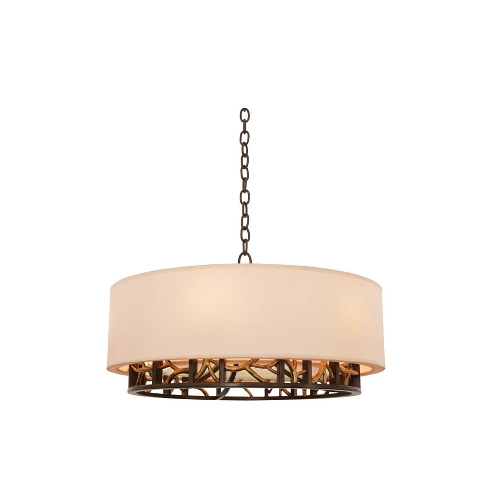 Kalco 504152BZG 24 Inch Pendant in Antique Bronze With Anqitue Gold