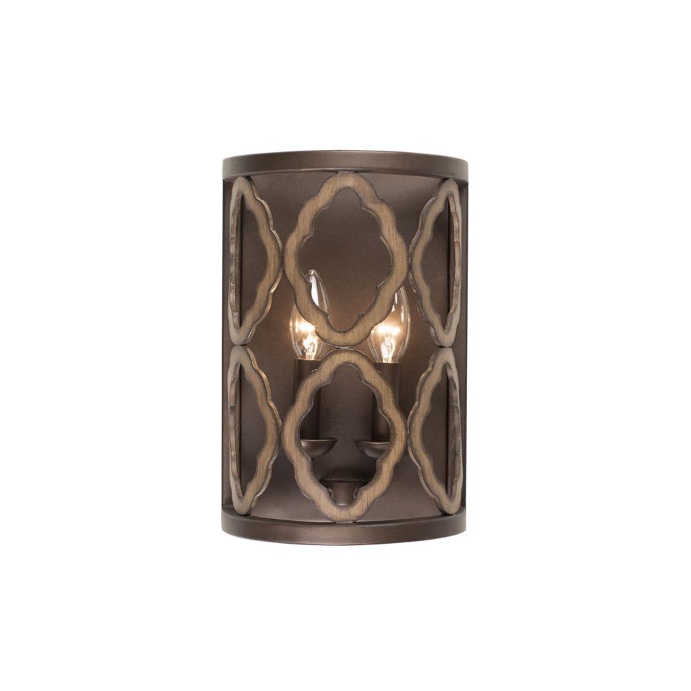Kalco 504821BS Whittaker 2 Light Wall Sconce in Brownstone