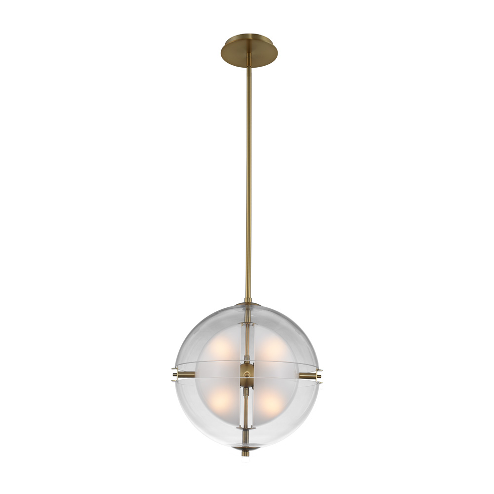 Kalco 509751WB Sussex 14 Inch Pendant in Winter Brass