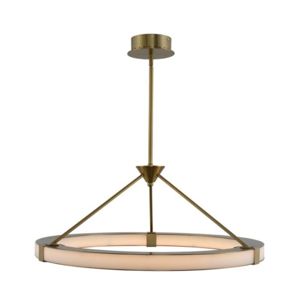 Kalco 509950WB Lavo 28 Inch Round LED Pendant in Winter Brass