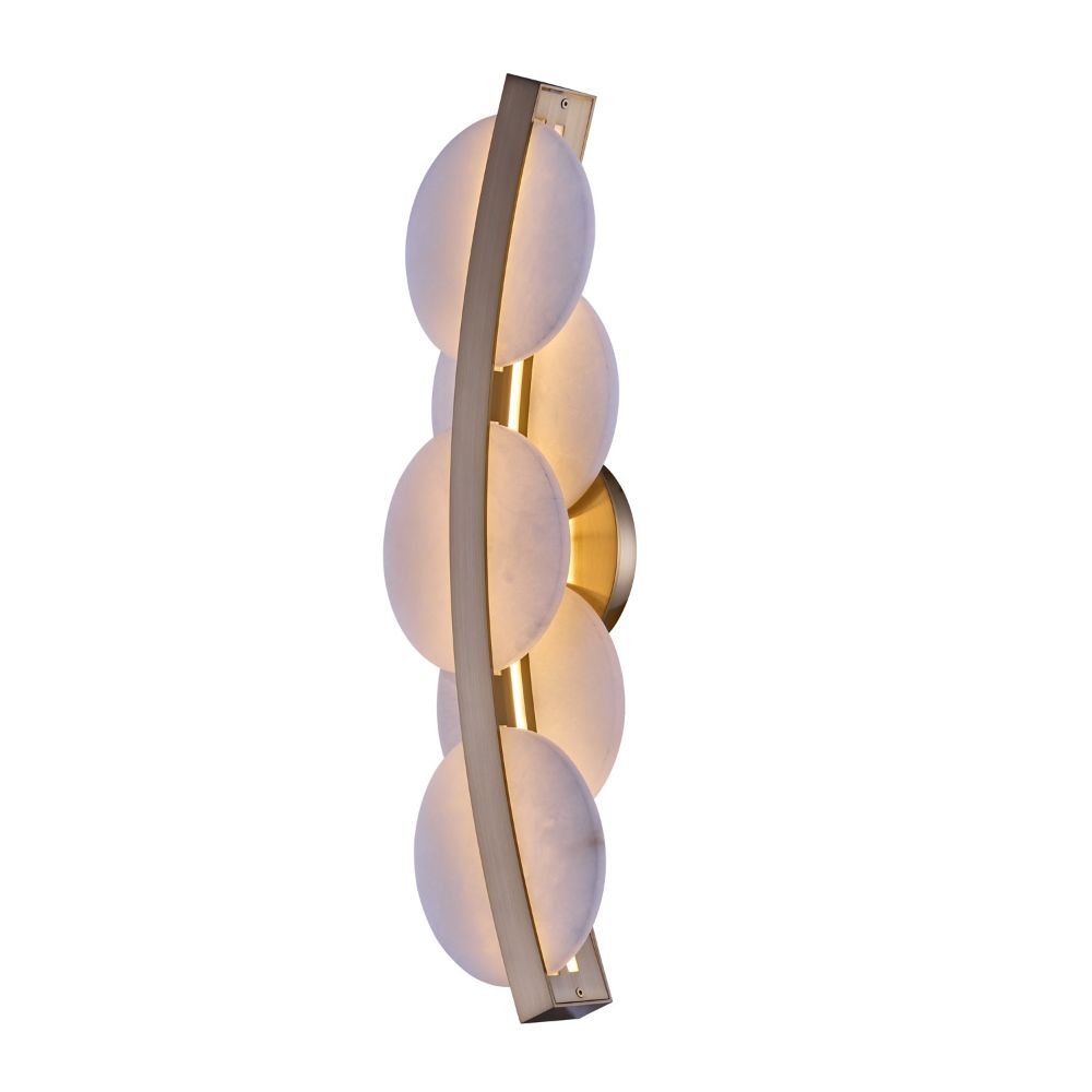 Kalco 518421WB Meridian 22 In LED Wall Sconce in Winter Brass