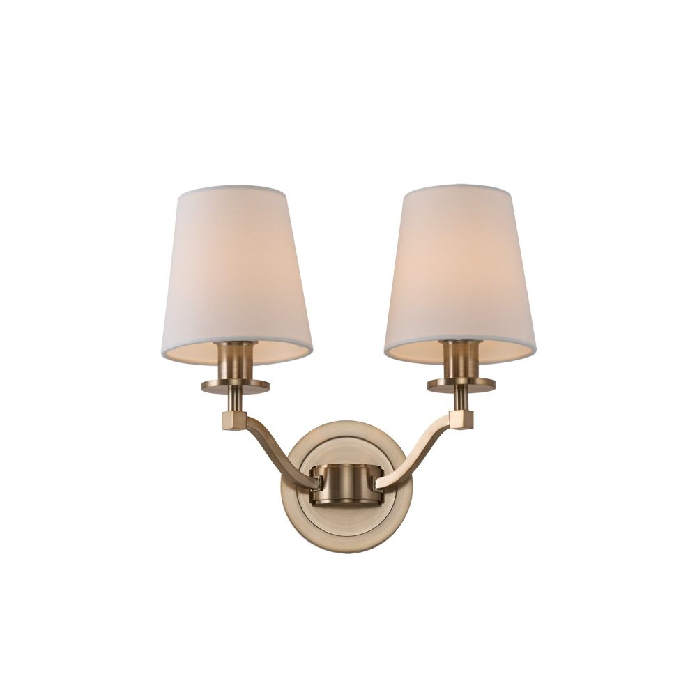 Kalco 518921BCG Curva 2 Lt Wall Sconce in Brushed Champagne Gold