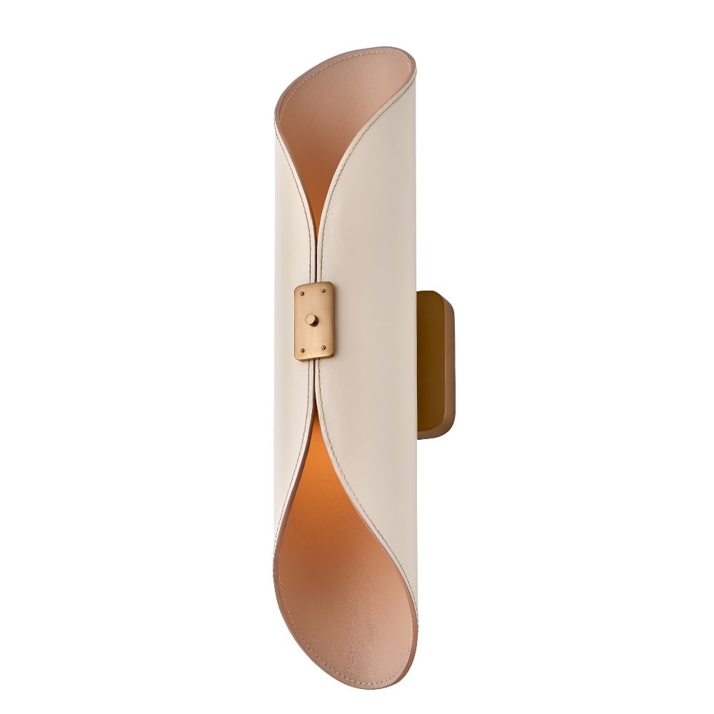 Kalco 519922STB Cape LED White Wall Sconce in Satin Brass