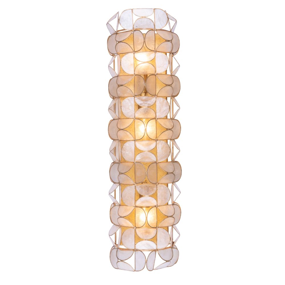 Kalco 520521OL Crescent 3 LT ADA Wall Sconce in Oxidized Gold Leaf