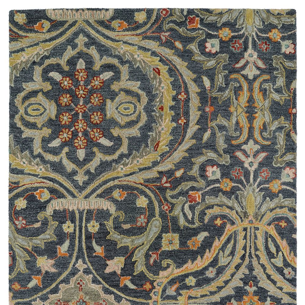 Kaleen Rugs 3206-73- Helena Collection 5 ft. X 7 ft. 9 in. Rectangle Rug in Pewter Gray,Olive Green,Gold,Terracotta,Brick,Lt Camel