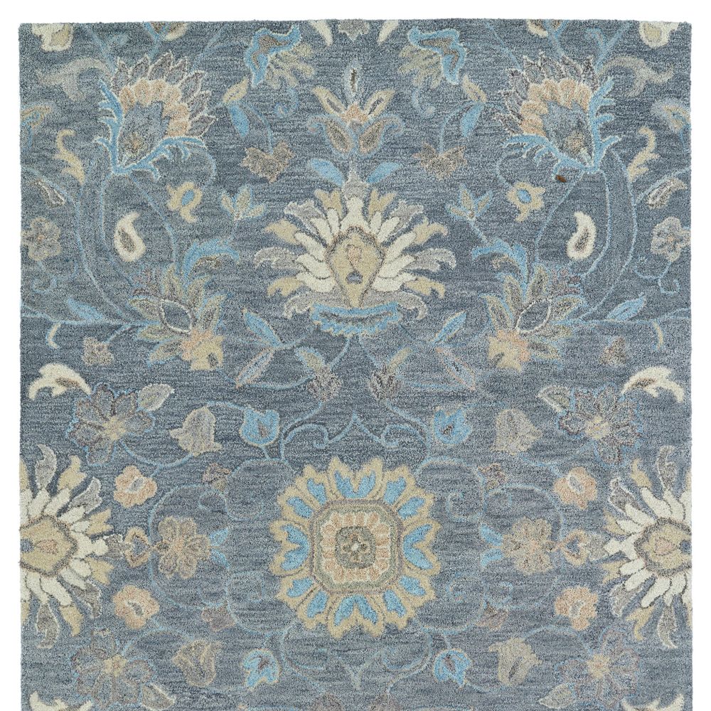 Kaleen Rugs 3207-68- Helena Collection 10 ft. X 14 ft. Rectangle Rug in Gray,Lt Blue/Ivory,Lt Sage,Lt Brown,Cocoa Brown,Camel