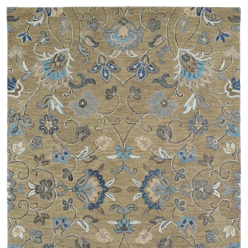 Kaleen Rugs 3208-82- Helena Collection 9 ft. X 12 ft. Rectangle Rug in Lt Brown,Denim/Gray,Lt Blue/Ivory,Chocolate