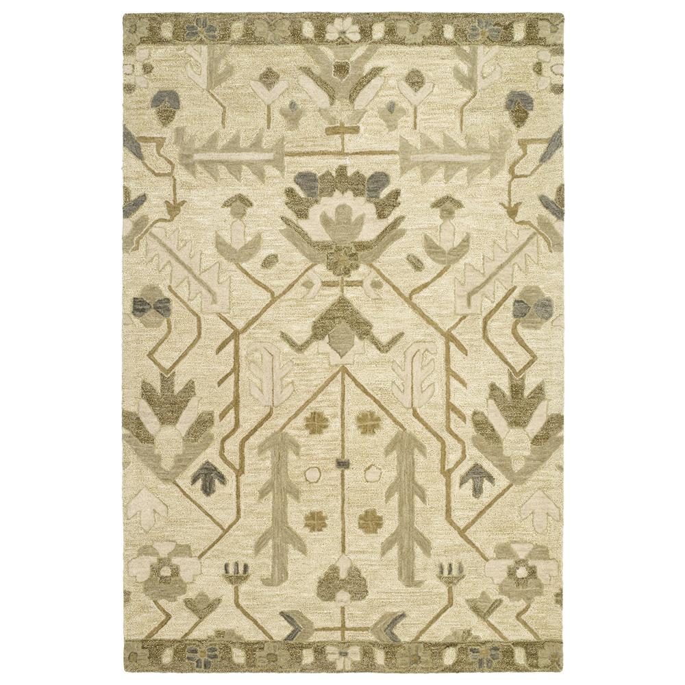 Kaleen Rugs 5307-23 Brooklyn Collection 2 Ft x 3 Ft Rectangle Rug in Olive