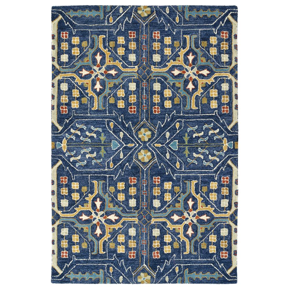 Kaleen Rugs 5310-22 Brooklyn Collection 8 Ft x 11 Ft Rectangle Rug in Navy