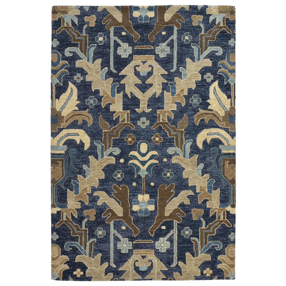 Kaleen Rugs 5311-22 Brooklyn Collection 2 Ft x 3 Ft Rectangle Rug in Navy