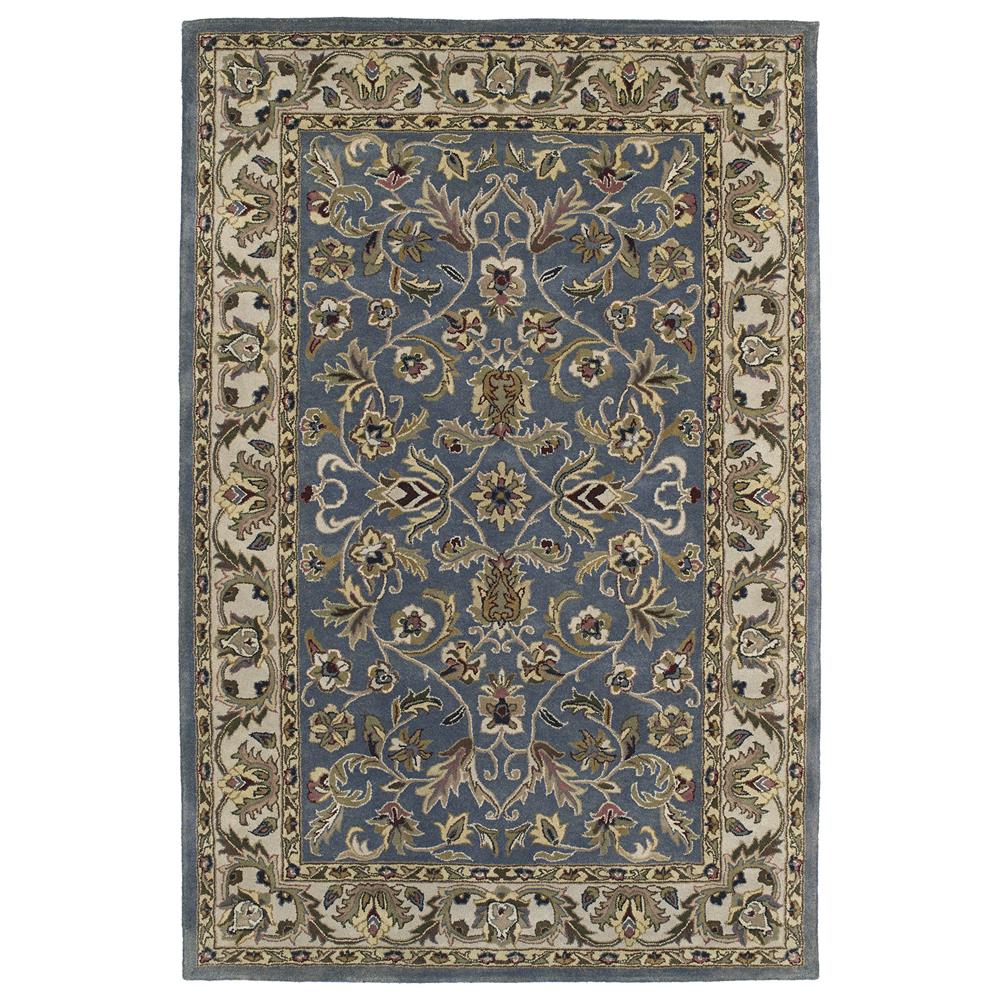Kaleen Rugs 6001-17- Mystic Collection 5 ft. 9 in. X 5 ft. 9 in. Rectangle Rug in Williamsburg Blue,Beige,Salmon,Burgundy,Sage,Olive Green,Dark Navy Blue,Camel,Sand