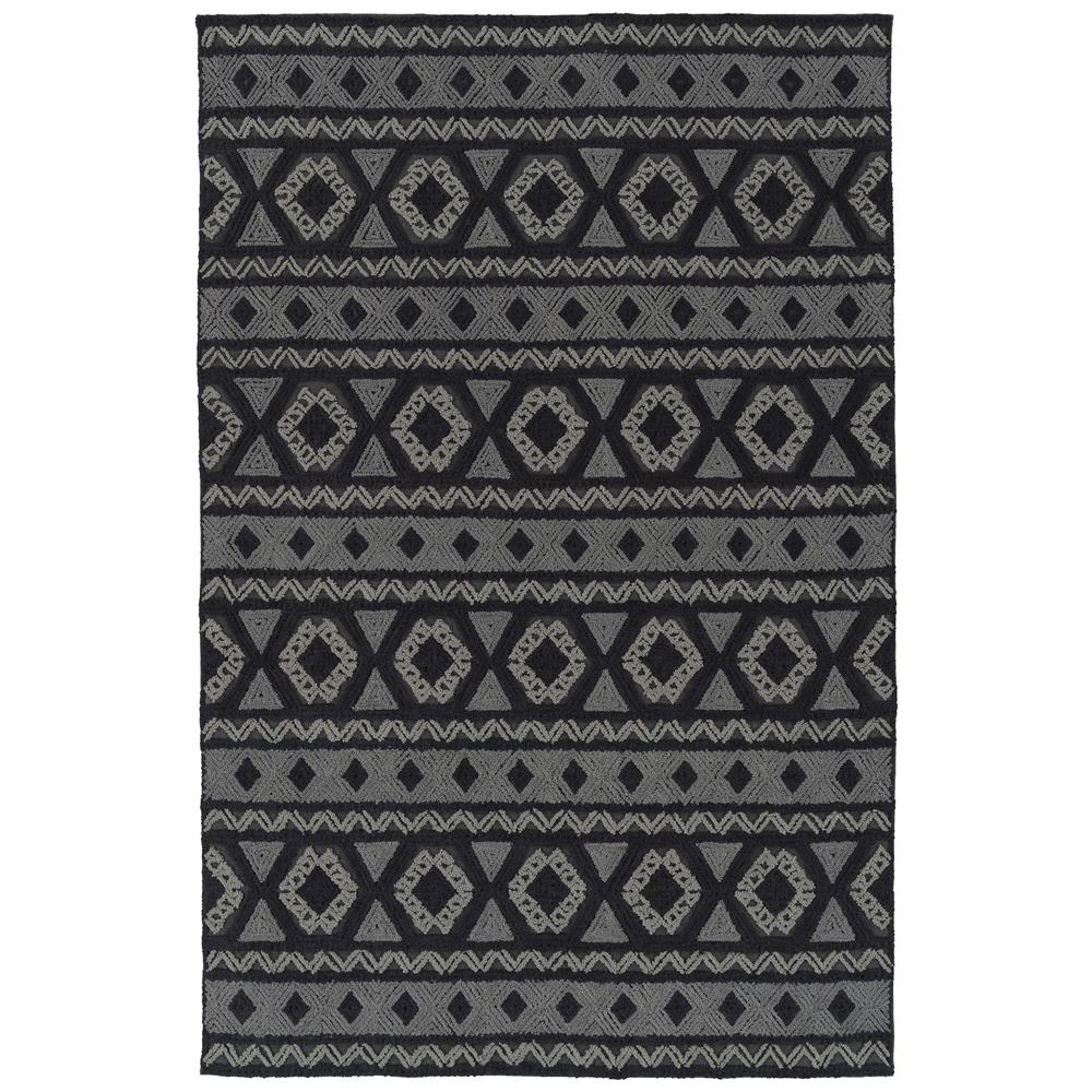 Kaleen Rugs AGC01-38 Ayrlies Garden Collection 2 Ft x 3 Ft Rectangle Rug in Charcoal