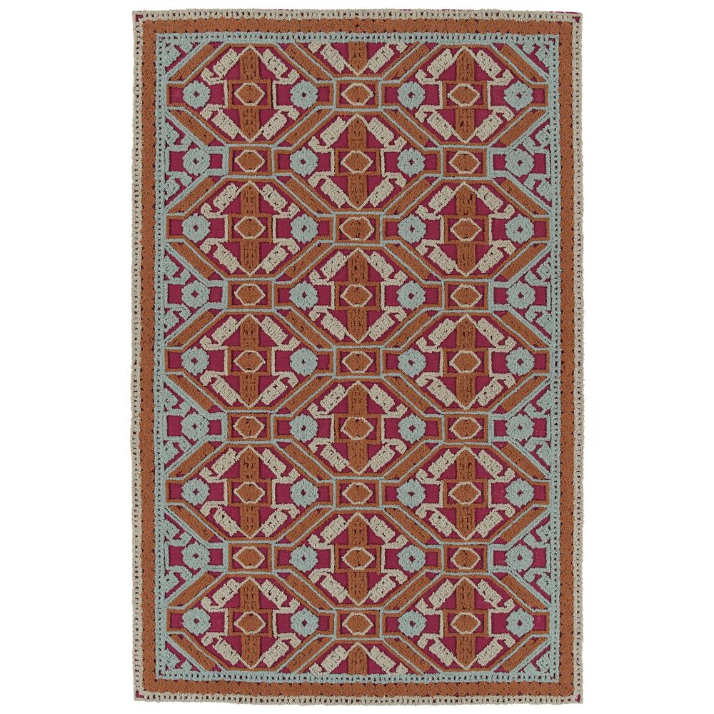 Kaleen Rugs AGC03-92 Ayrlies Garden Collection 3 Ft x 5 Ft Rectangle Rug in Pink