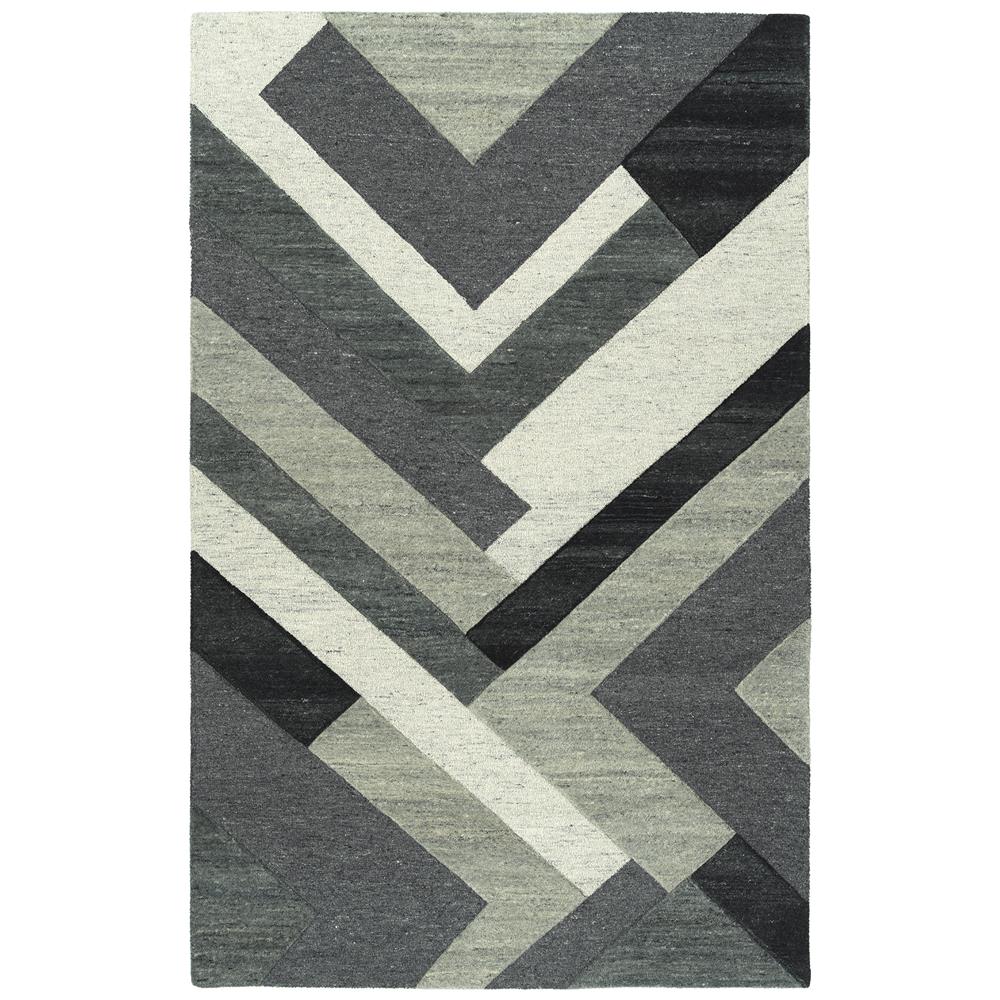 Kaleen Rugs ALZ03-38 Alzada Collection 2 Ft x 3 Ft Rectangle Rug in Charcoal