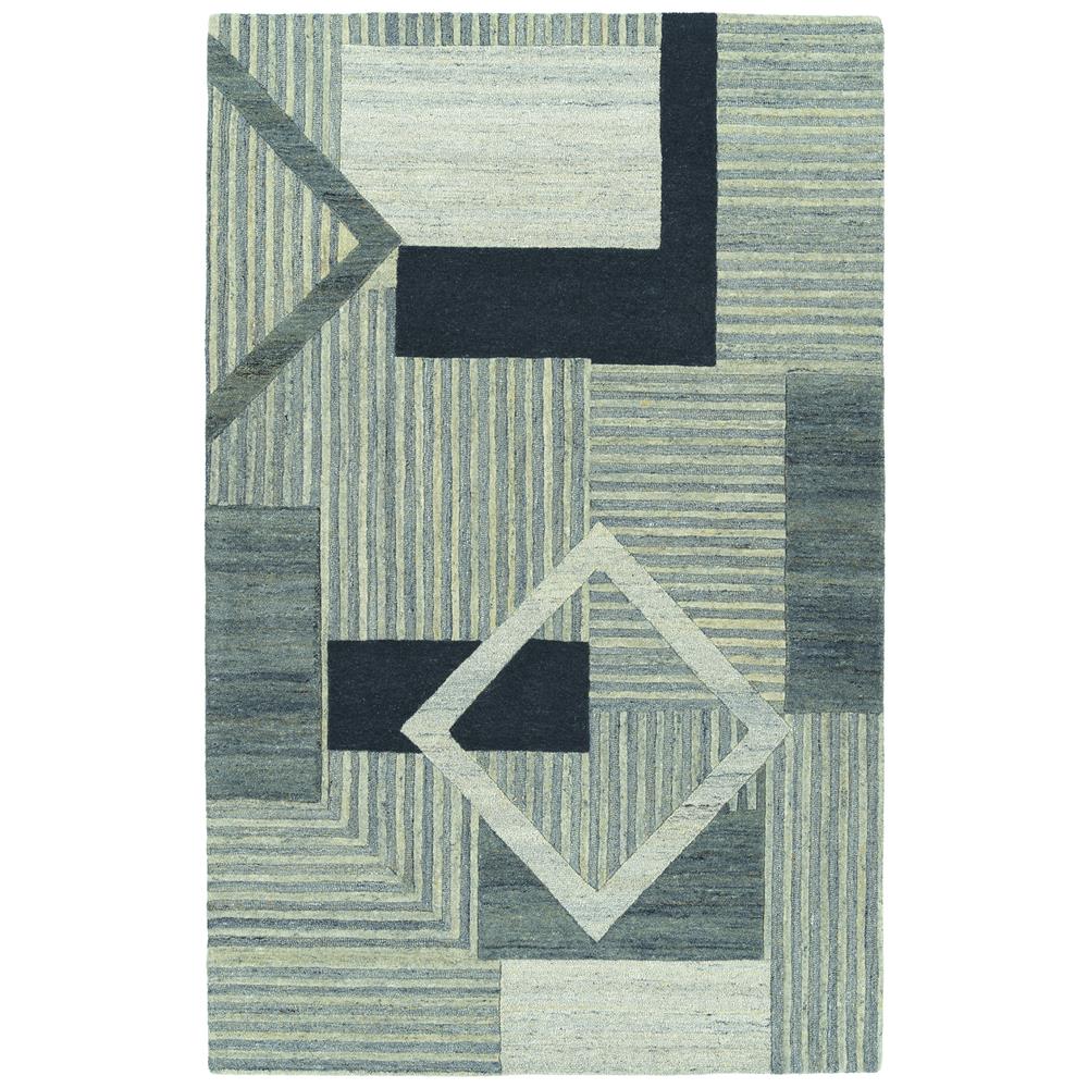 Kaleen Rugs ALZ04-17 Alzada Collection 2 Ft x 3 Ft Rectangle Rug in Blue