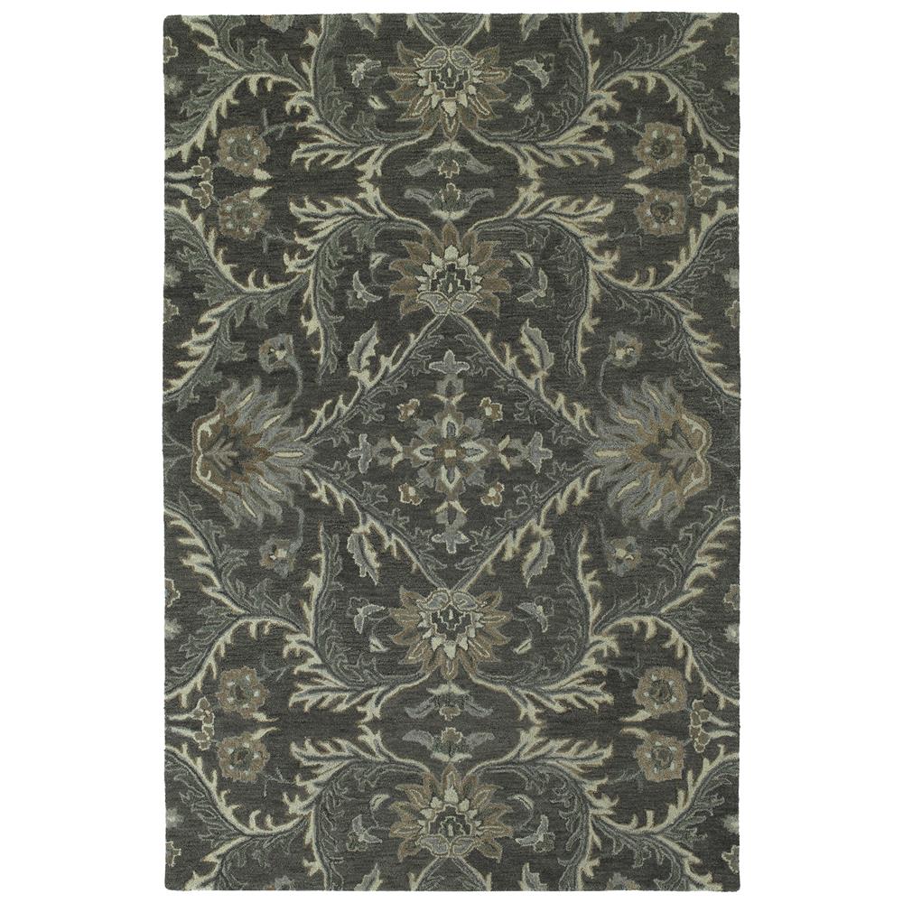 Kaleen Rugs AMA01-38 Amaranta Collection 2 Ft x 3 Ft Rectangle Rug in Charcoal