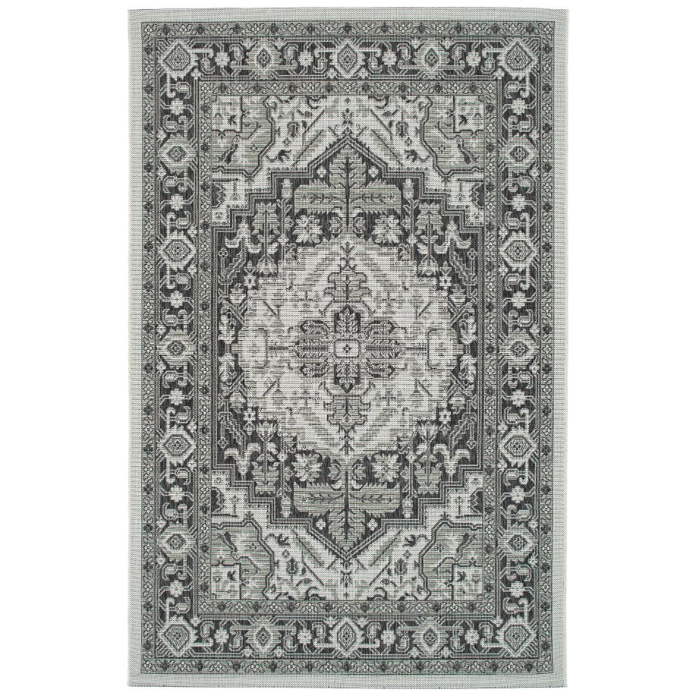 Kaleen Rugs ARE01-75 Arelow Collection 5 ft. 3 in. X 7 ft. 6 in. Rectangle Rug in Gray/Charcoal/White