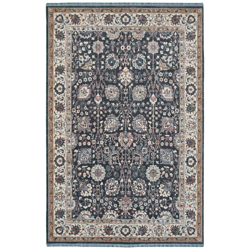 Kaleen Rugs ATU01-75 Artundra Collection 5 ft. 3 in. X 5 ft. 3 in. Round Rug in Gray/Navy/Ivory/Denim/Lavender/Brown/Sand/Red/Olive/Gold 