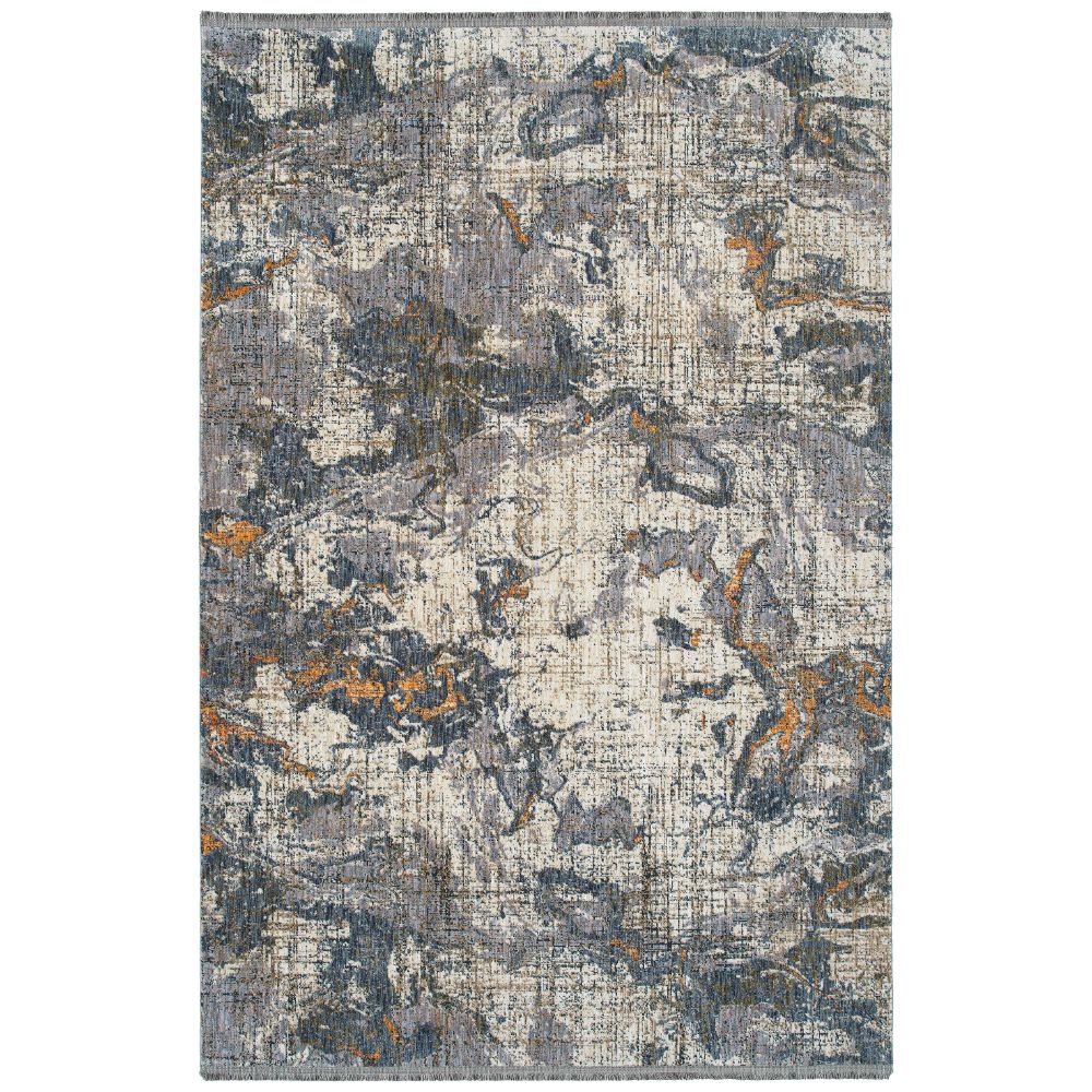 Kaleen Rugs ATU07-01 Artundra Collection 7 ft. 10 in. X 7 ft. 10 in. Round Rug in Ivory/Lavender/Denim/Sand/Orange/Olive/Brown/Gray/Red,