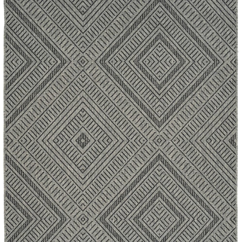 Kaleen Rugs BAC02-38 Bacalar Collection 4 Ft X 6 Ft Rectangle Rug in Charcoal