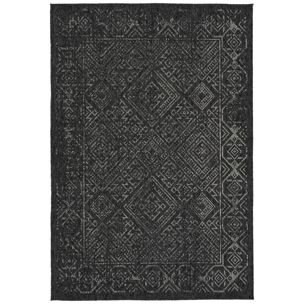 Kaleen Rugs BAC05-38 Bacalar Collection 2 Ft X 3 Ft Rectangle Rug in Charcoal