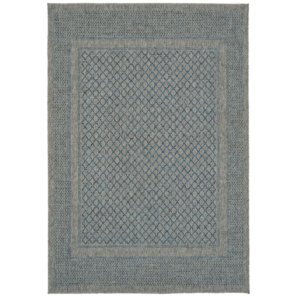 Kaleen Rugs BAC08-17 Bacalar Collection 2 Ft X 6 Ft Runner Rug in Blue