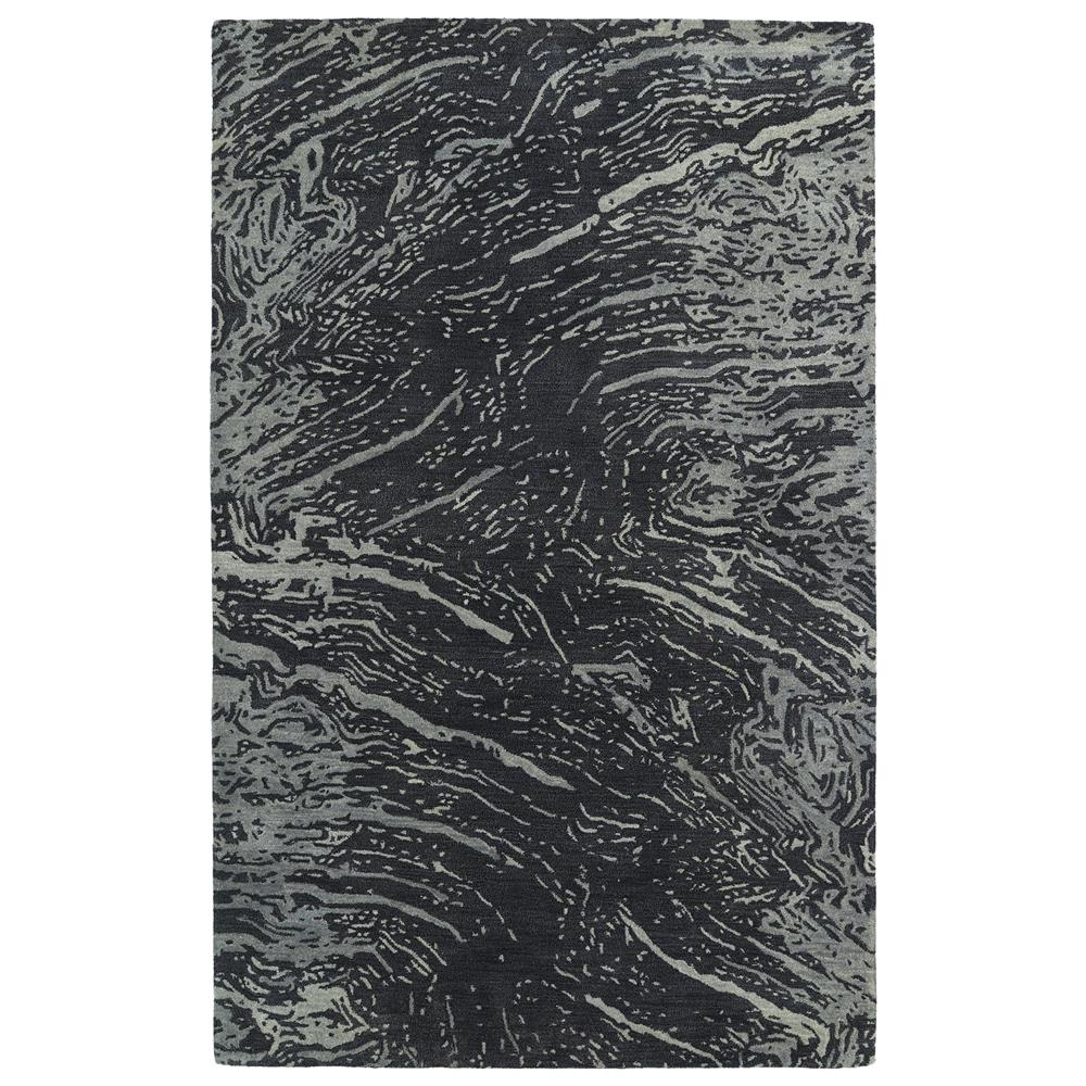 Kaleen Rugs BRS01-38 Brushstrokes Collection 3 Ft 6 In x 5 Ft 6 In Rectangle Rug in Charcoal