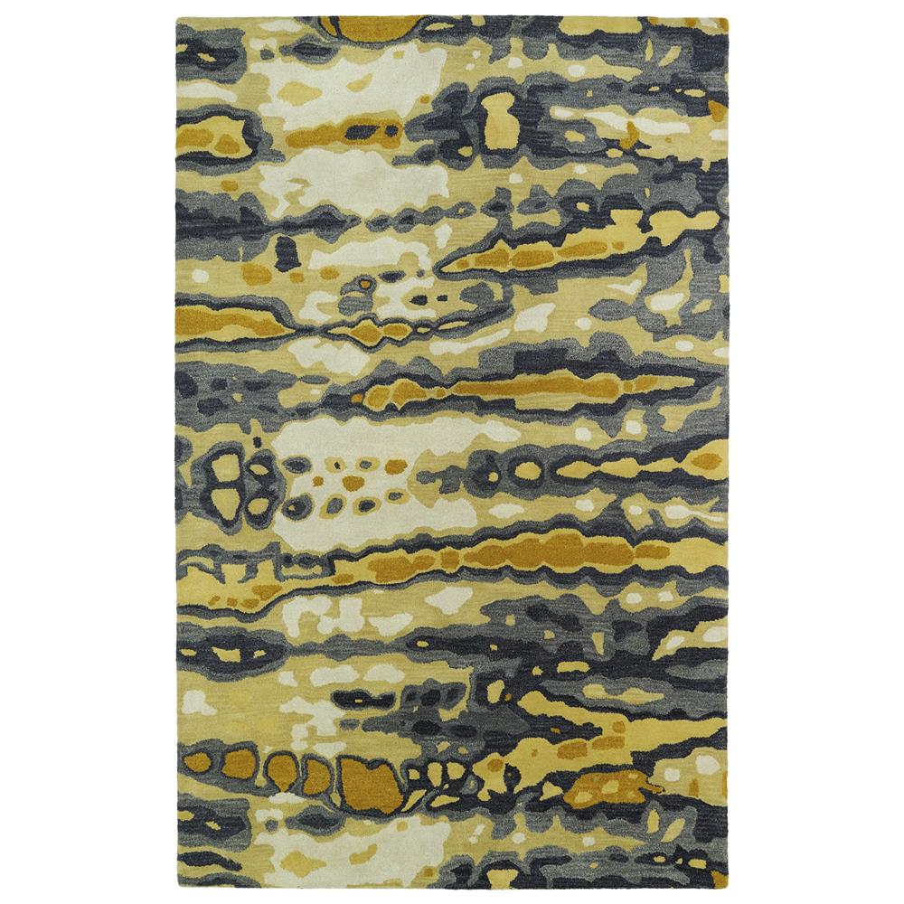 Kaleen Rugs BRS03-5 Brushstrokes Collection 8 Ft x 11 Ft Rectangle Rug in Gold