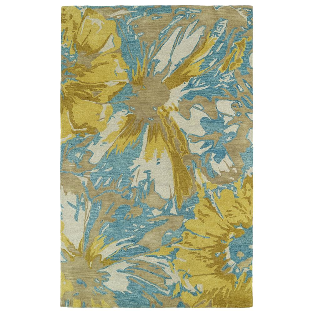 Kaleen Rugs BRS06-5 Brushstrokes Collection 3 Ft 6 In x 5 Ft 6 In Rectangle Rug in Gold