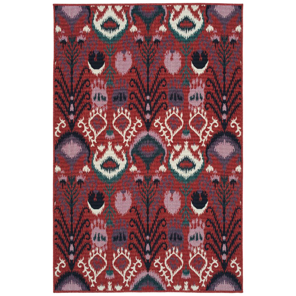 Kaleen Rugs BTK05-25 Bitki Collection 2 ft. 2 in. X 7 ft. 10 in. Runner Rug in Navy/Ivory/Teal/Red/Purple