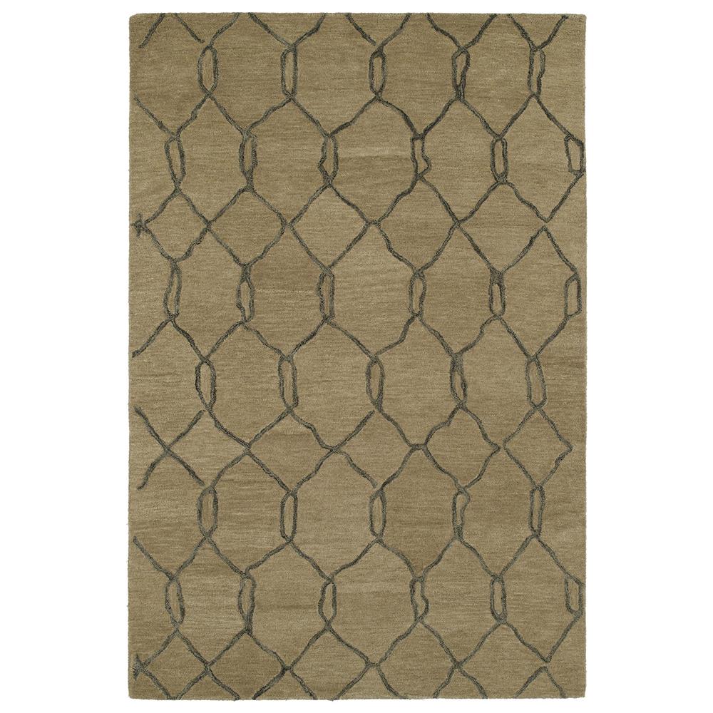 Kaleen Rugs CAS02-82 Casablanca Collection 8 Ft x 11 Ft Rectangle Rug in Lt. Brown 