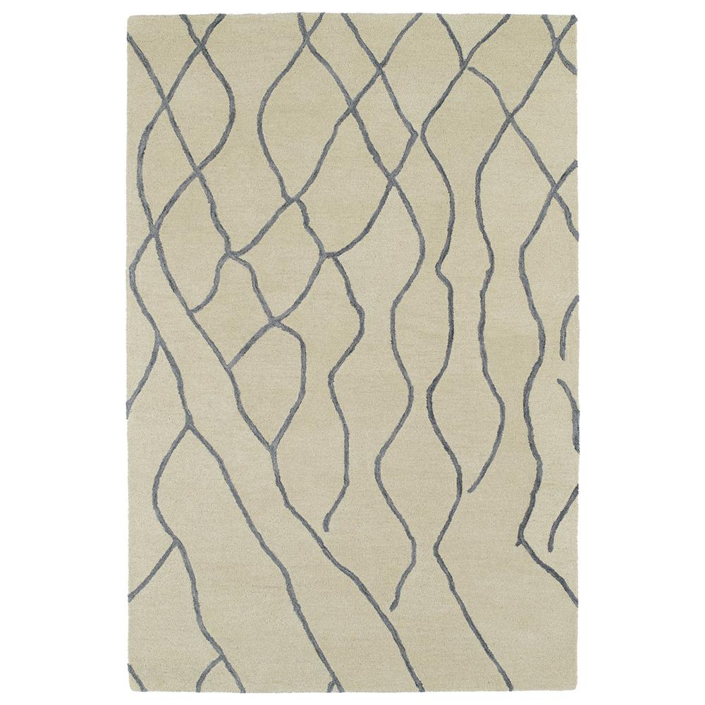 Kaleen Rugs CAS03-1 Casablanca Collection 5 Ft x 8 Ft Rectangle Rug in Ivory 