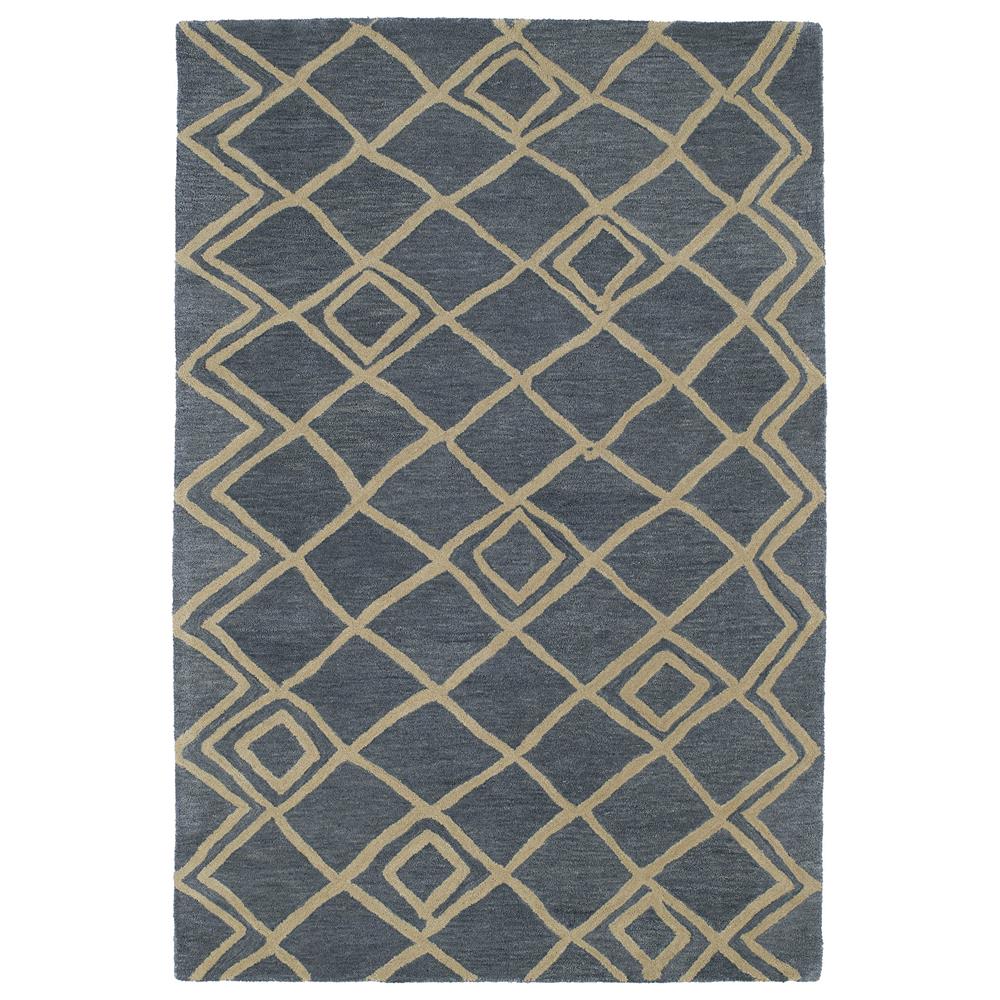 Kaleen Rugs CAS04-17 Casablanca Collection 5 Ft x 8 Ft Rectangle Rug in Blue 
