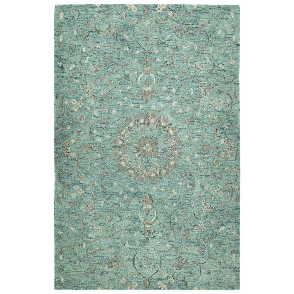 Kaleen Rugs CHA01-78 Chancellor Collection 5 Ft x 7 Ft 9 In Rectangle Rug in Turquoise 