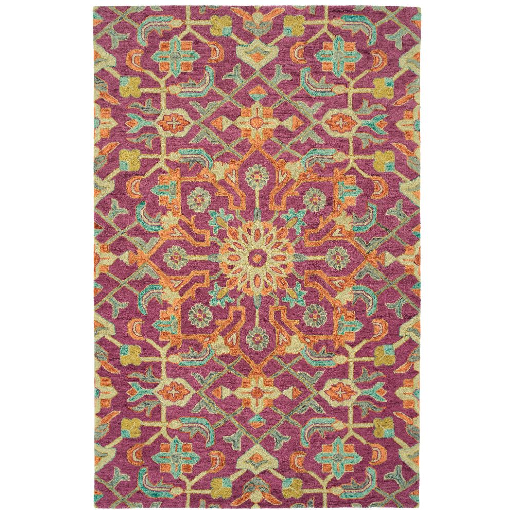 Kaleen Rugs CHA11-87 Chancellor Collection 10 ft. X 14 ft. Rectangle Rug in Plum/Orange/Teal/Lt Blue/Gold/Sage,